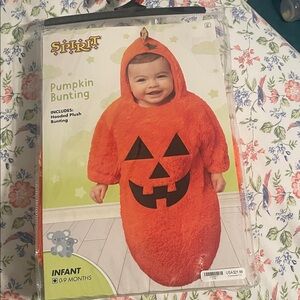 Spirit Infant Pumpkin Bunting Costume - Orange and Black